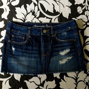 American Eagle Button Fly Denim Skirt Size 2